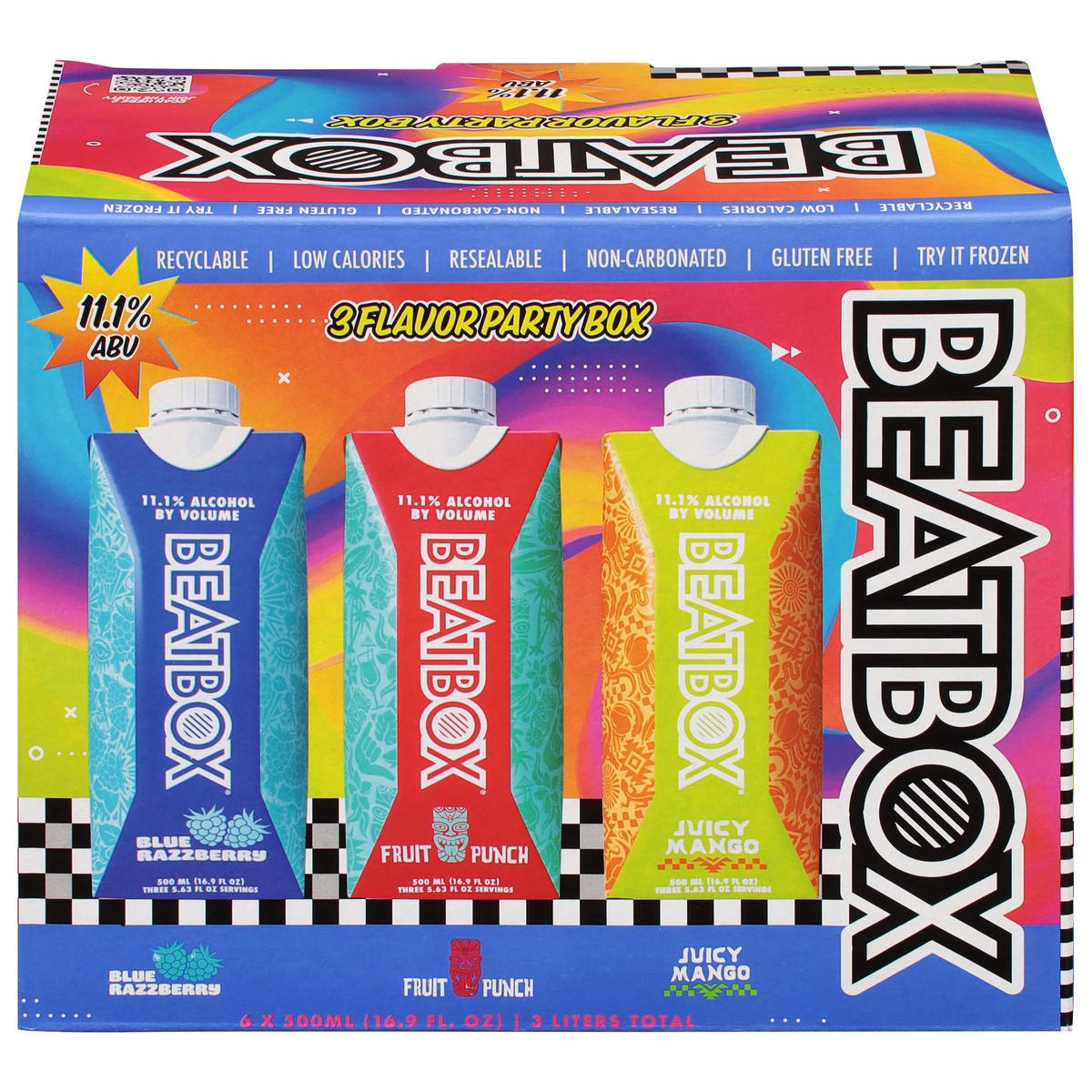 slide 1 of 9, Beatbox 3 Flavor Party Box 6 - 16.9 fl oz Bottles, 6 ct; 500 ml