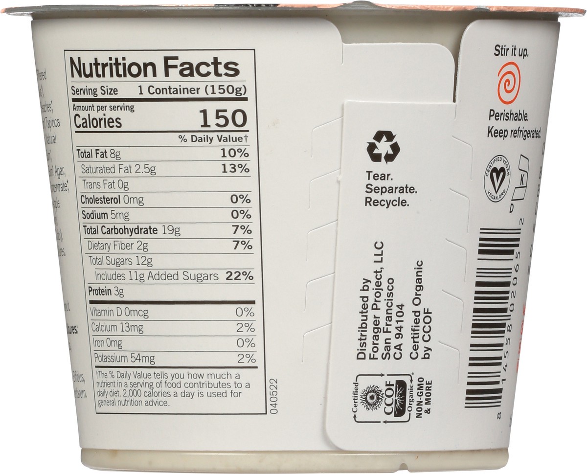 slide 3 of 9, Forager Project Organic Probiotic Peach Cashewmilk Yogurt 5.3 oz, 5.3 oz