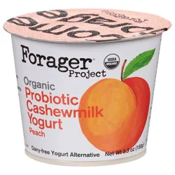 Forager Project Organic Probiotic Peach Cashewmilk Yogurt 5.3 oz