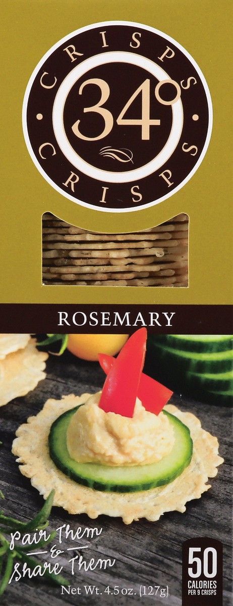 slide 8 of 13, 34 Degrees Rosemary Crisps 4.5 oz, 4.5 oz