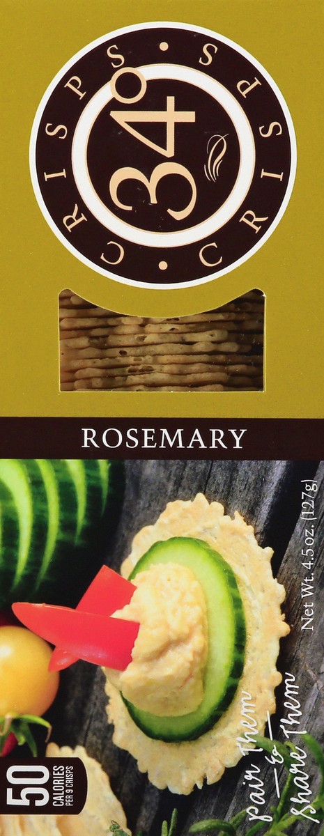slide 7 of 13, 34 Degrees Rosemary Crisps 4.5 oz, 4.5 oz