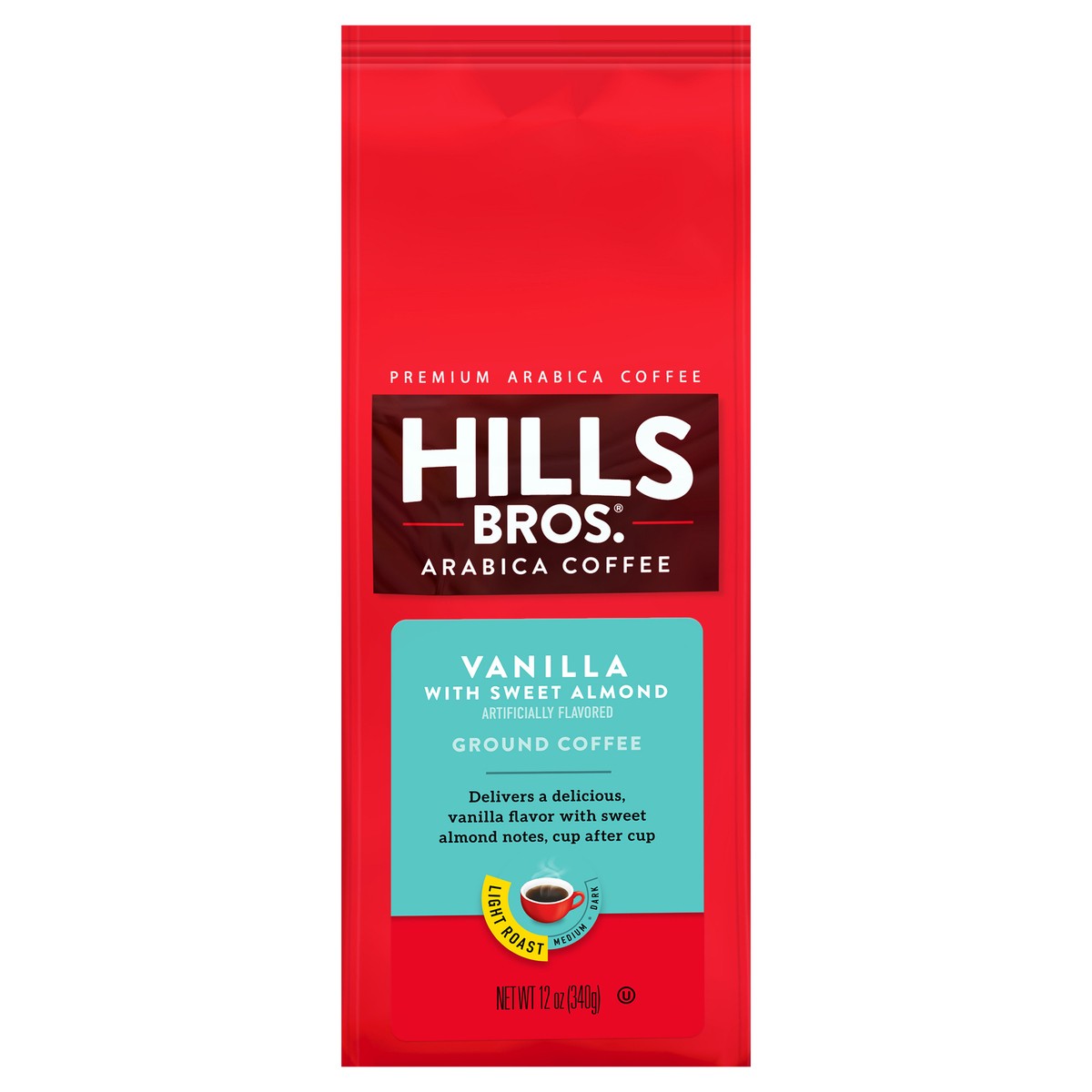 slide 1 of 1, Hills Bros. Vanilla With Almond Ground Coffee Bag, 12 oz