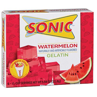 slide 1 of 10, Sonic Watermelon Gelatin, 3.94 oz