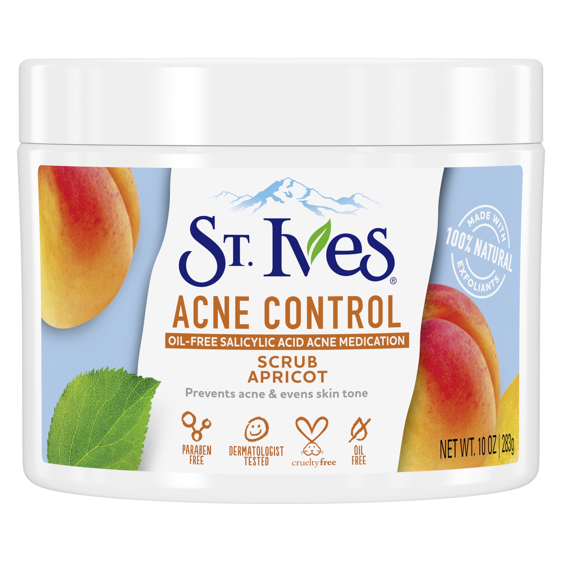 slide 1 of 2, St. Ives Blemish Control Apricot Face Scrub, 10 oz