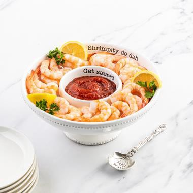 slide 1 of 1, Mud Pie Shrimp Cocktail Serving Dish And Spoon, 1 ct