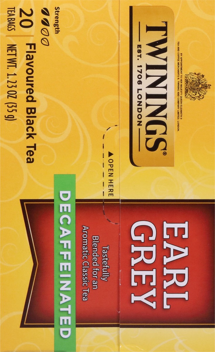 slide 5 of 9, Twinings Earl Grey Black Tea Decaffeinated Tea Bags, 20 ct; 1.23 oz