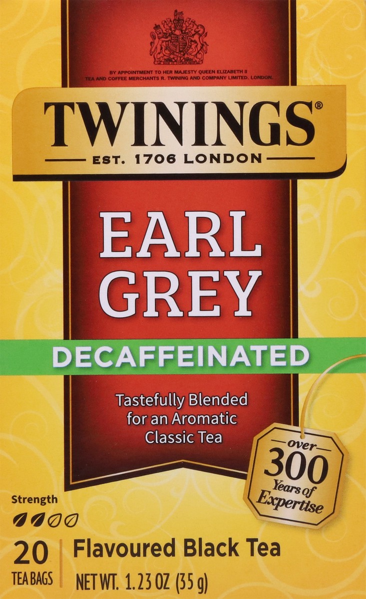 slide 6 of 9, Twinings Earl Grey Black Tea Decaffeinated Tea Bags, 20 ct; 1.23 oz