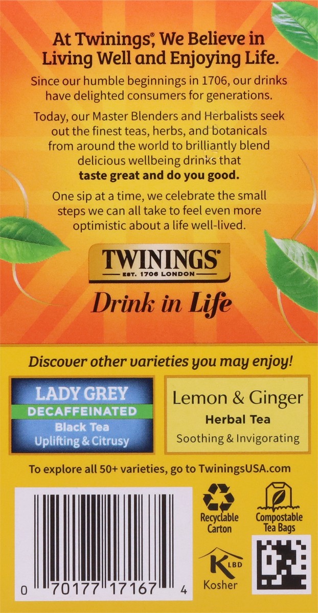 slide 8 of 9, Twinings Earl Grey Black Tea Decaffeinated Tea Bags, 20 ct; 1.23 oz