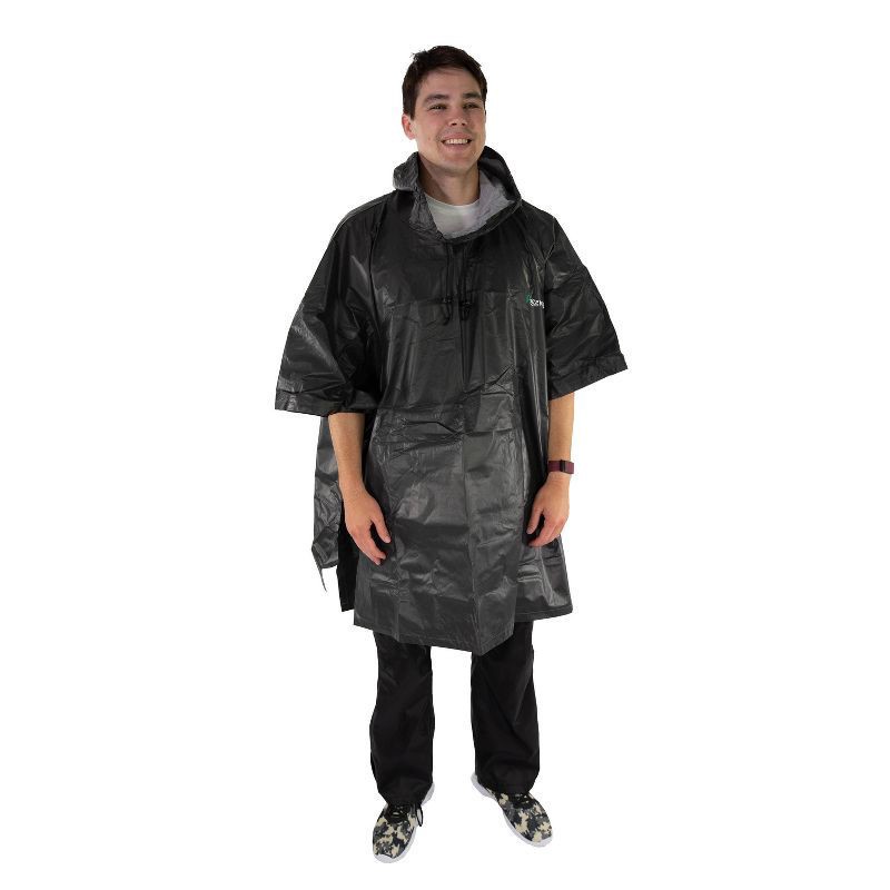 slide 1 of 4, frogg toggs Poncho - Carbon Black, 1 ct