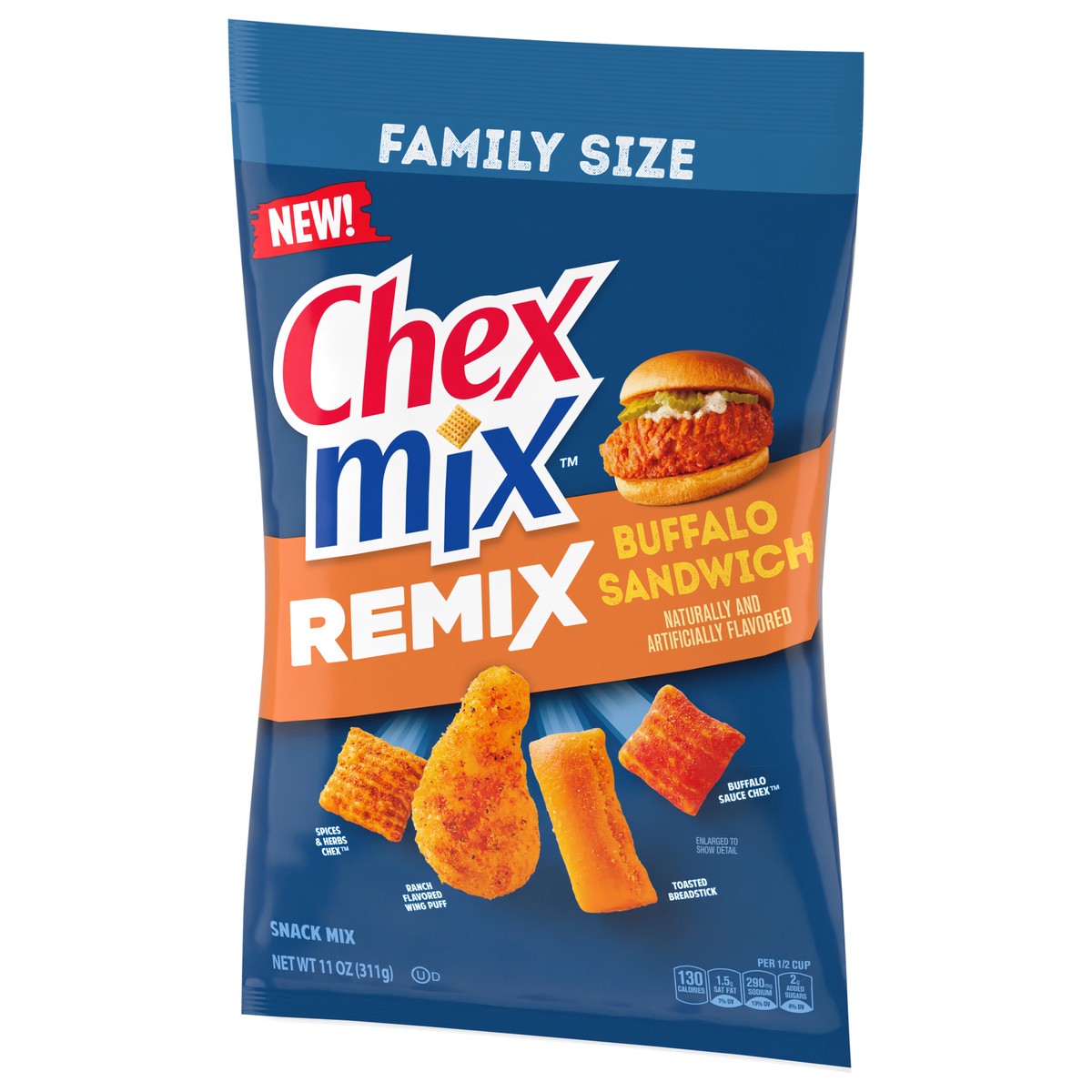 slide 2 of 4, Chex Mix Snack Buffalo Sandwich, 11 oz