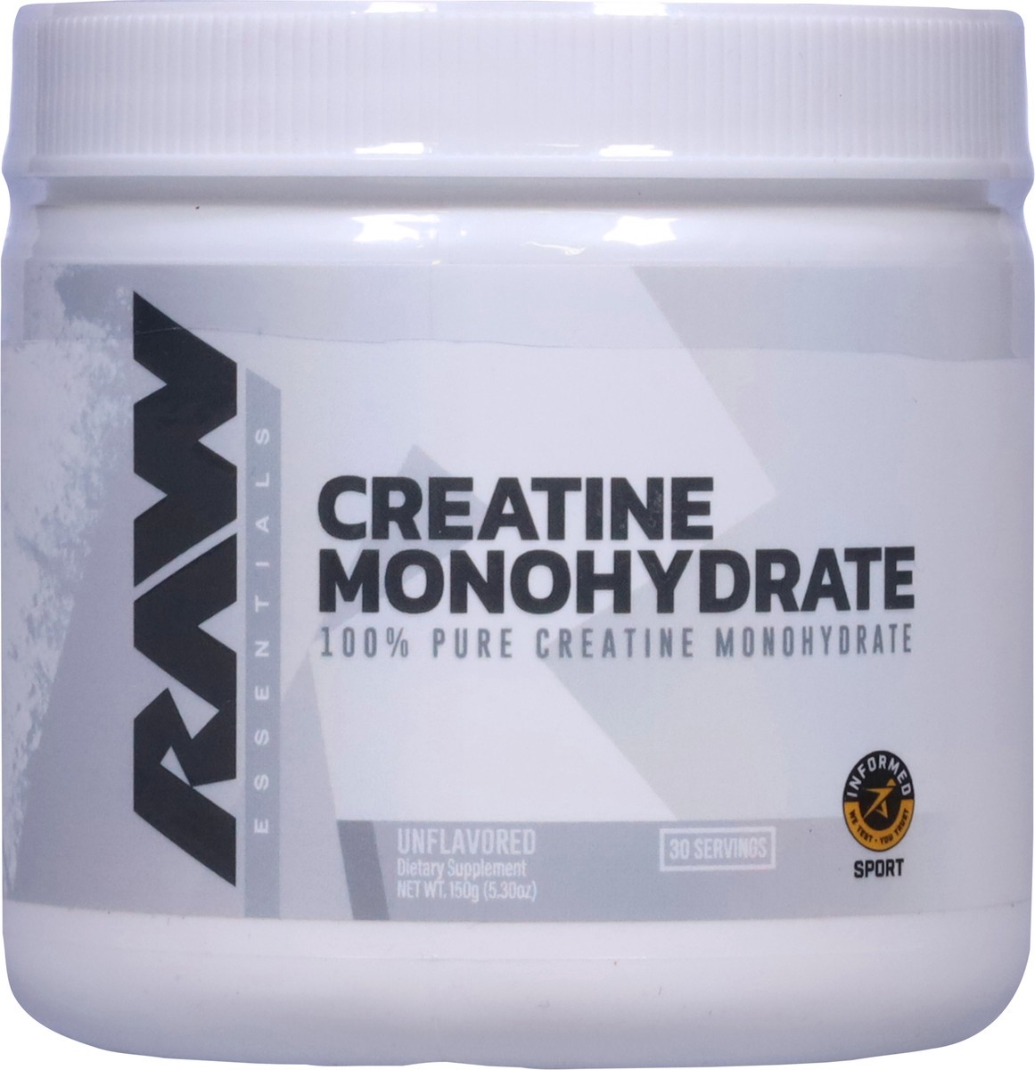 slide 14 of 14, Raw Essentials Unflavored Creatine Monohydrate 5.30 oz, 5.3 oz