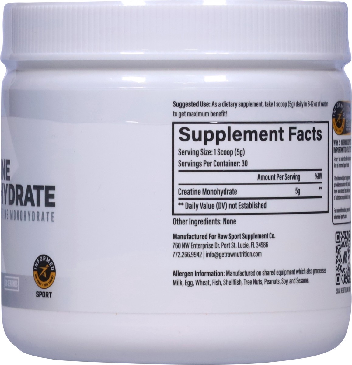 slide 4 of 14, Raw Essentials Unflavored Creatine Monohydrate 5.30 oz, 5.3 oz