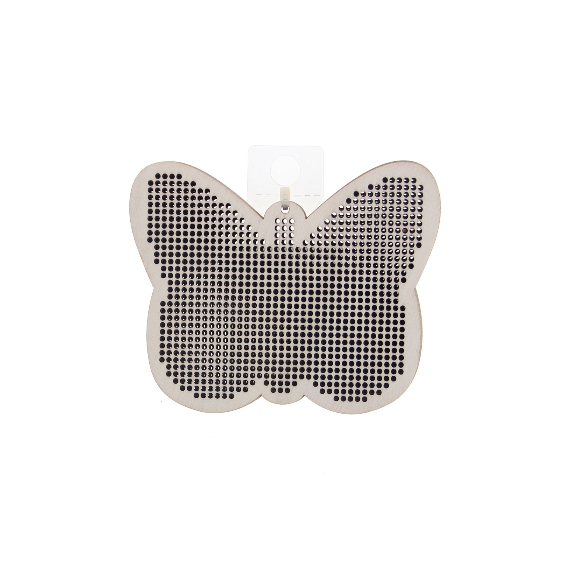 slide 4 of 4, 4" Butterfly Cross Stitch Wood Canvas, 4ct. By Loops & Threads, 4 ct