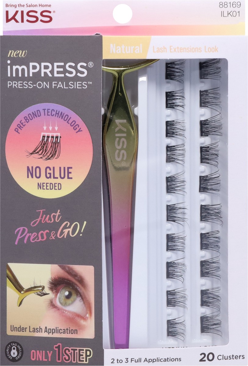 slide 7 of 9, imPRESS Press-On Falsies Natural Clusters 20 ea, 1 ct