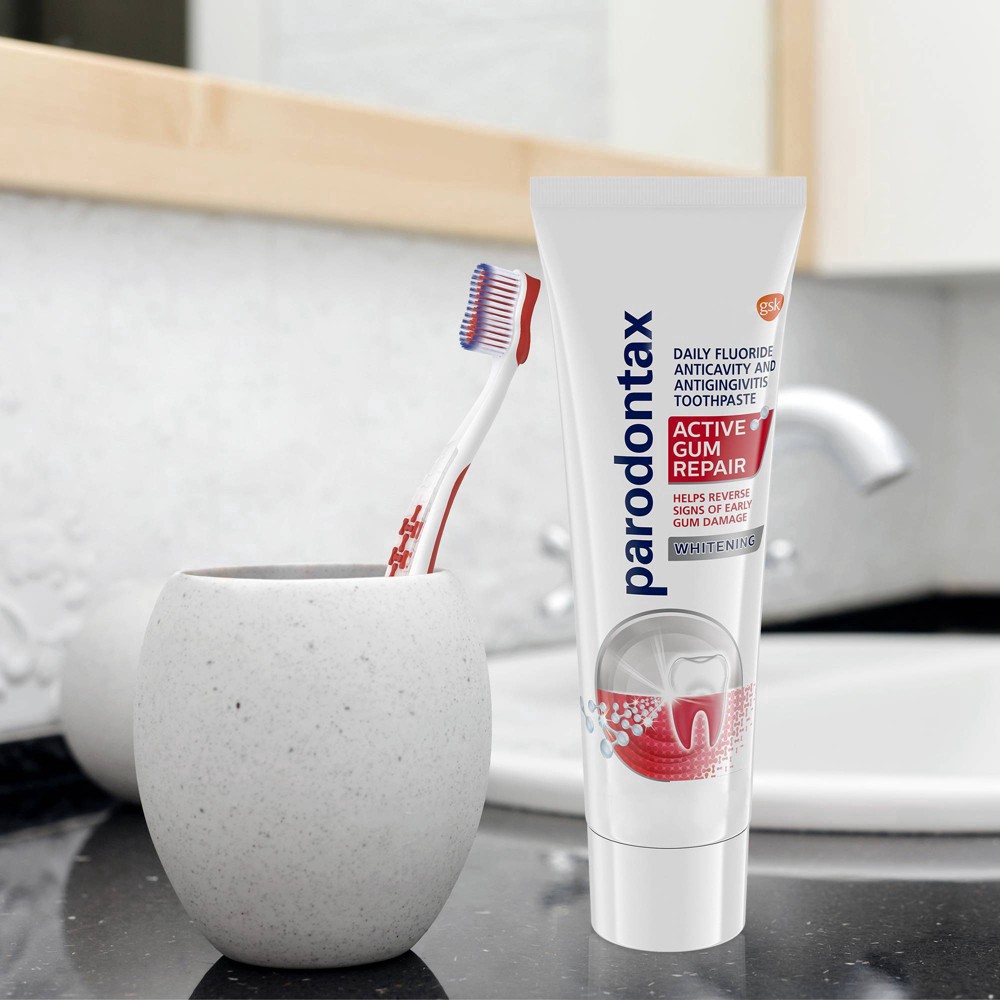 slide 9 of 11, Parodontax Active Gum Repair Whitening Toothpaste 3.4 oz, 3.4 oz