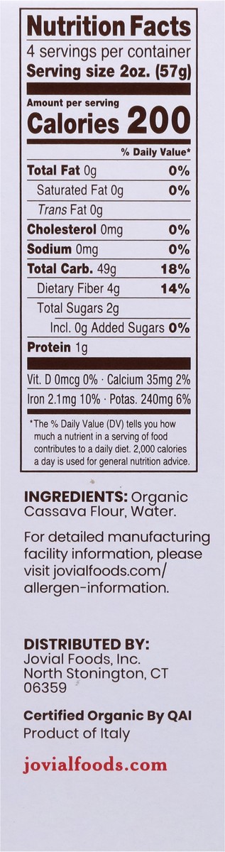 slide 5 of 14, Jovial Organic Grain Free Cassava Fusilli 8 oz, 8 oz