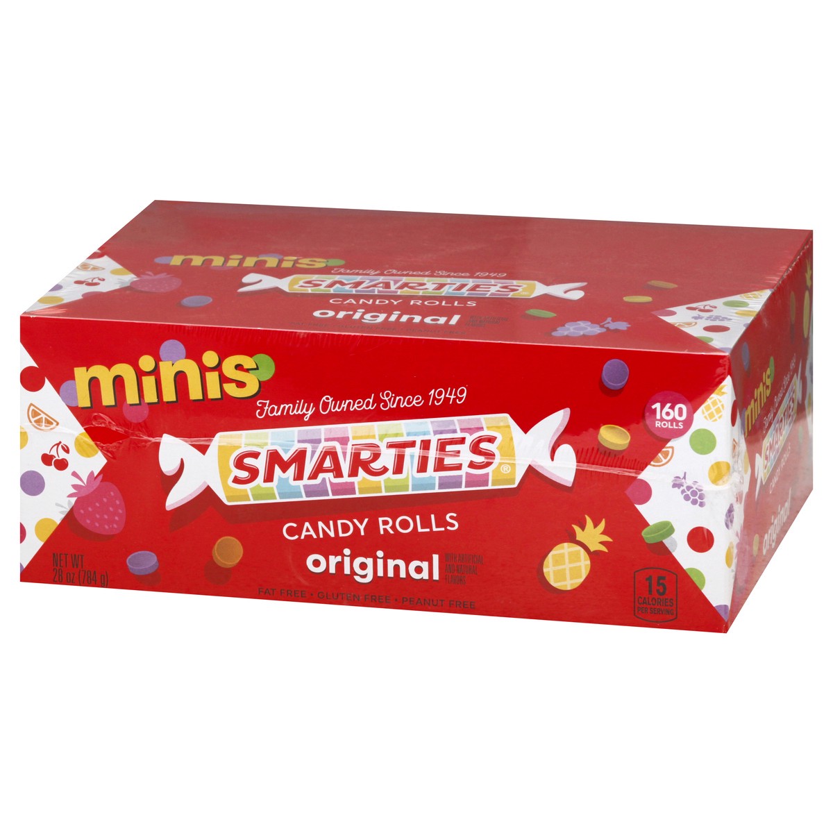 slide 10 of 13, Smarties Minis Gluten Free Original Candy Rolls 160 ea, 160 ct