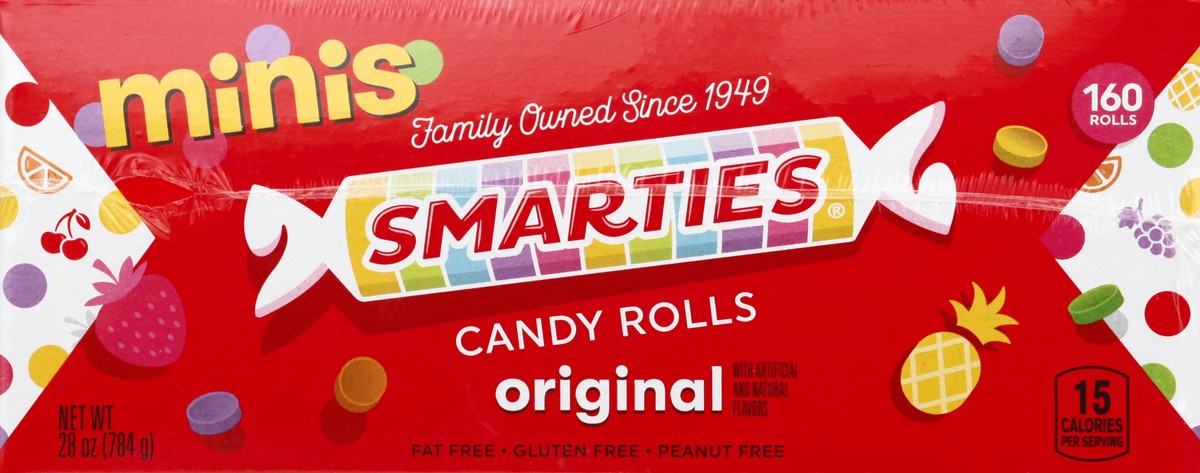 slide 9 of 13, Smarties Minis Gluten Free Original Candy Rolls 160 ea, 160 ct