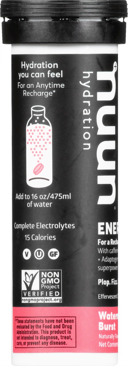 slide 10 of 12, Nuun Hydration Tablets Watermelon Burst Energy - 10 ct, 10 ct