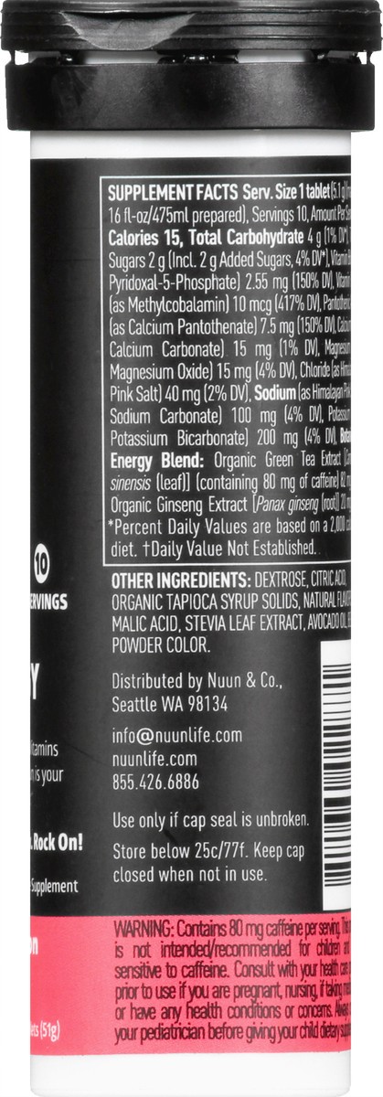 slide 6 of 12, Nuun Hydration Tablets Watermelon Burst Energy - 10 ct, 10 ct