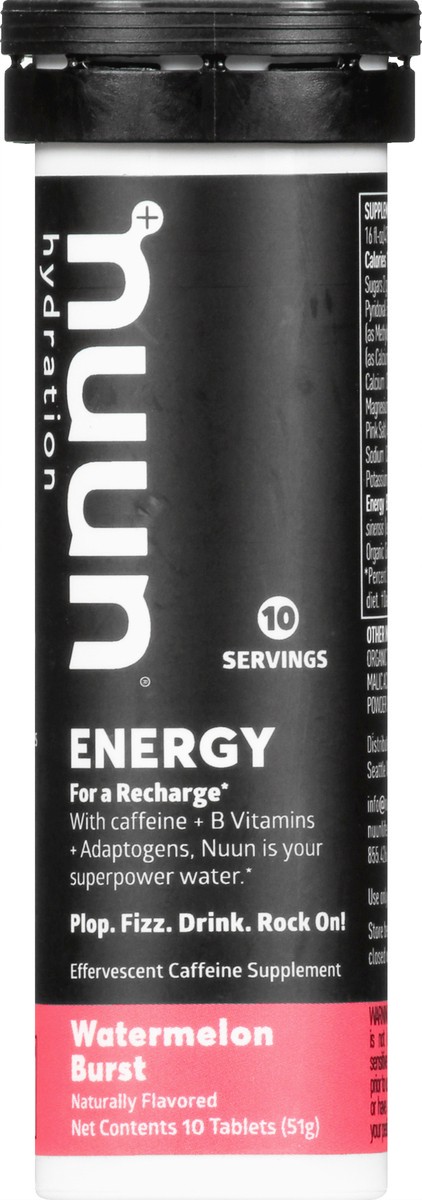 slide 1 of 12, Nuun Hydration Tablets Watermelon Burst Energy - 10 ct, 10 ct