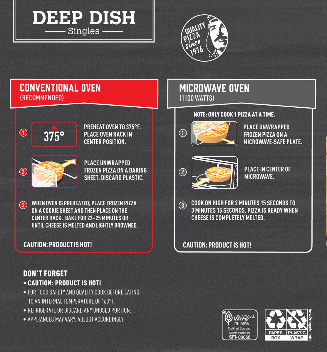 slide 2 of 14, Red Baron Singles Deep Dish Four Cheese Pizza 5 ea, 5 ct