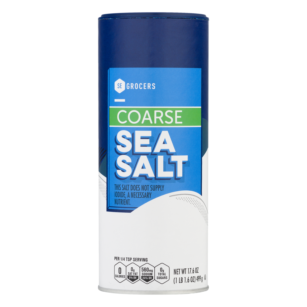 slide 1 of 1, SE Grocers Sea Salt Coarse, 17.6 oz