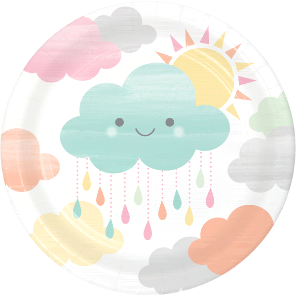 slide 1 of 1, Creative Converting Sunshine Baby Lunch Plate, 8 ct