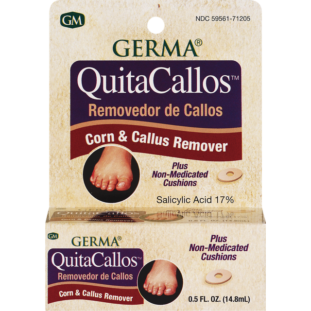 slide 1 of 1, Germa QuitaCallos Corn & Callus Remover, 0.5 fl oz