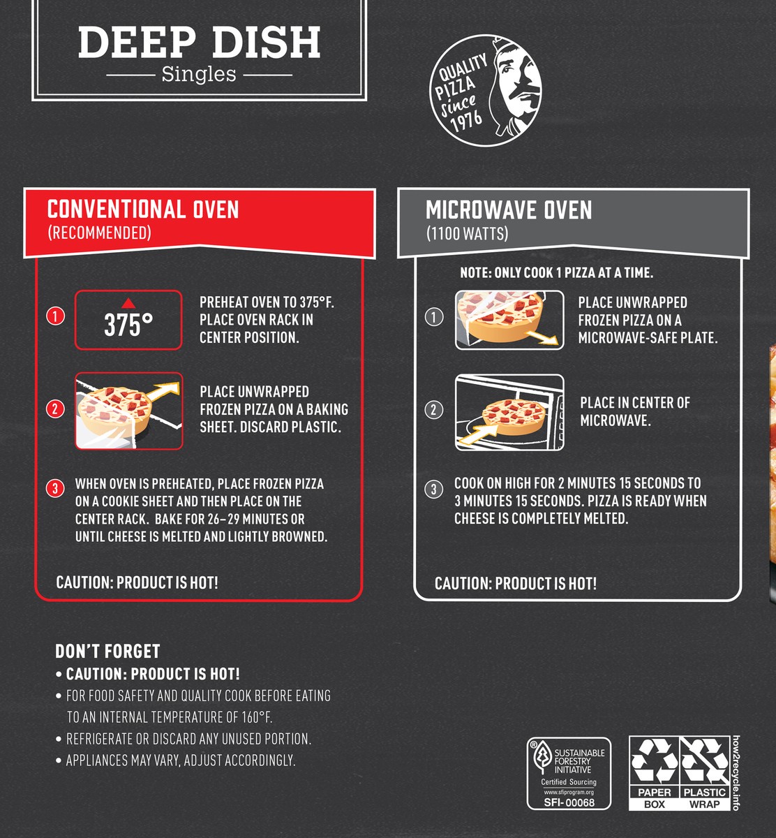 slide 4 of 13, Red Baron Singles Deep Dish Pepperoni Pizza 5 ea, 5 ct