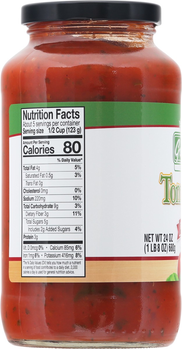 slide 5 of 13, Green Mill Tomato Basil Pasta Sauce,