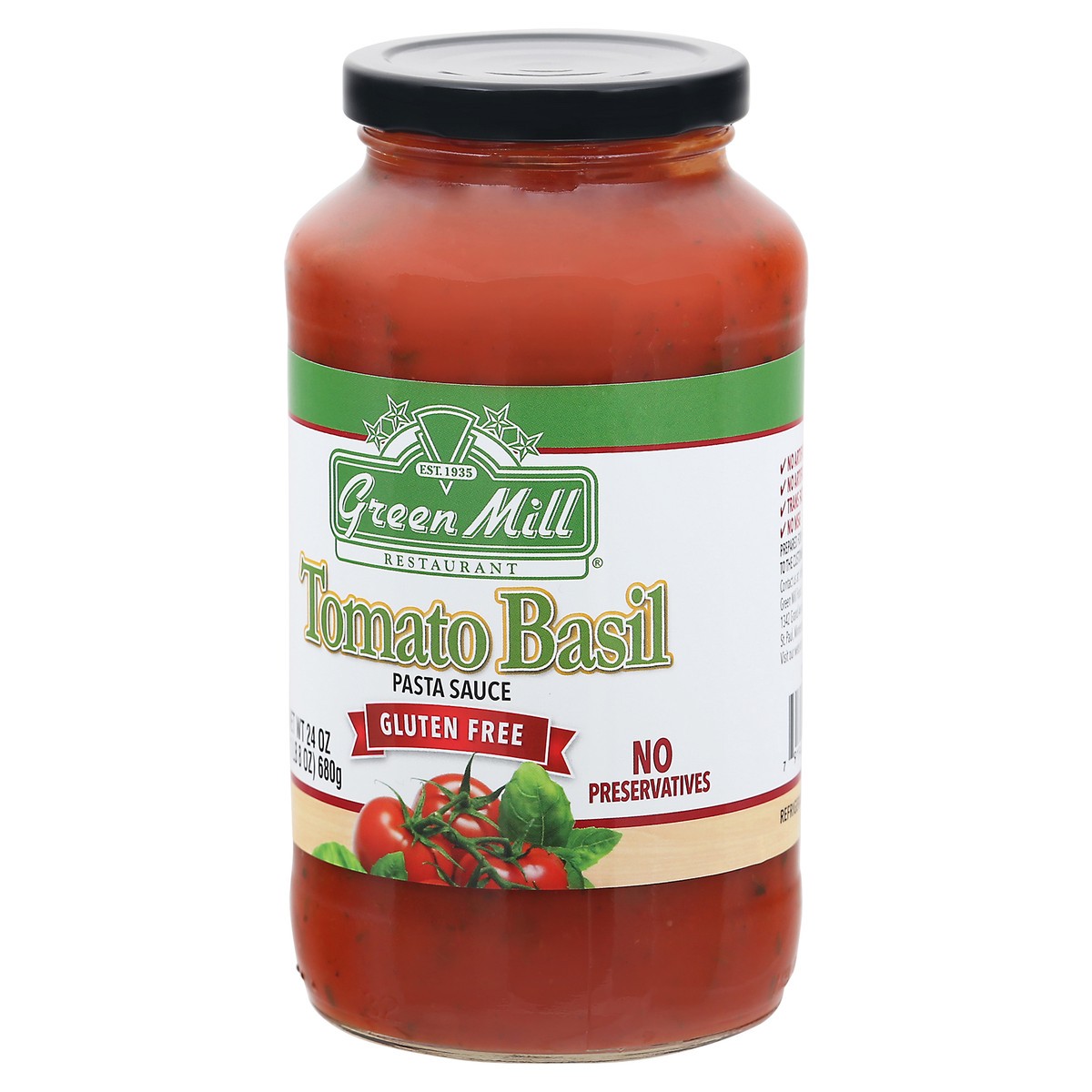 slide 8 of 13, Green Mill Tomato Basil Pasta Sauce,