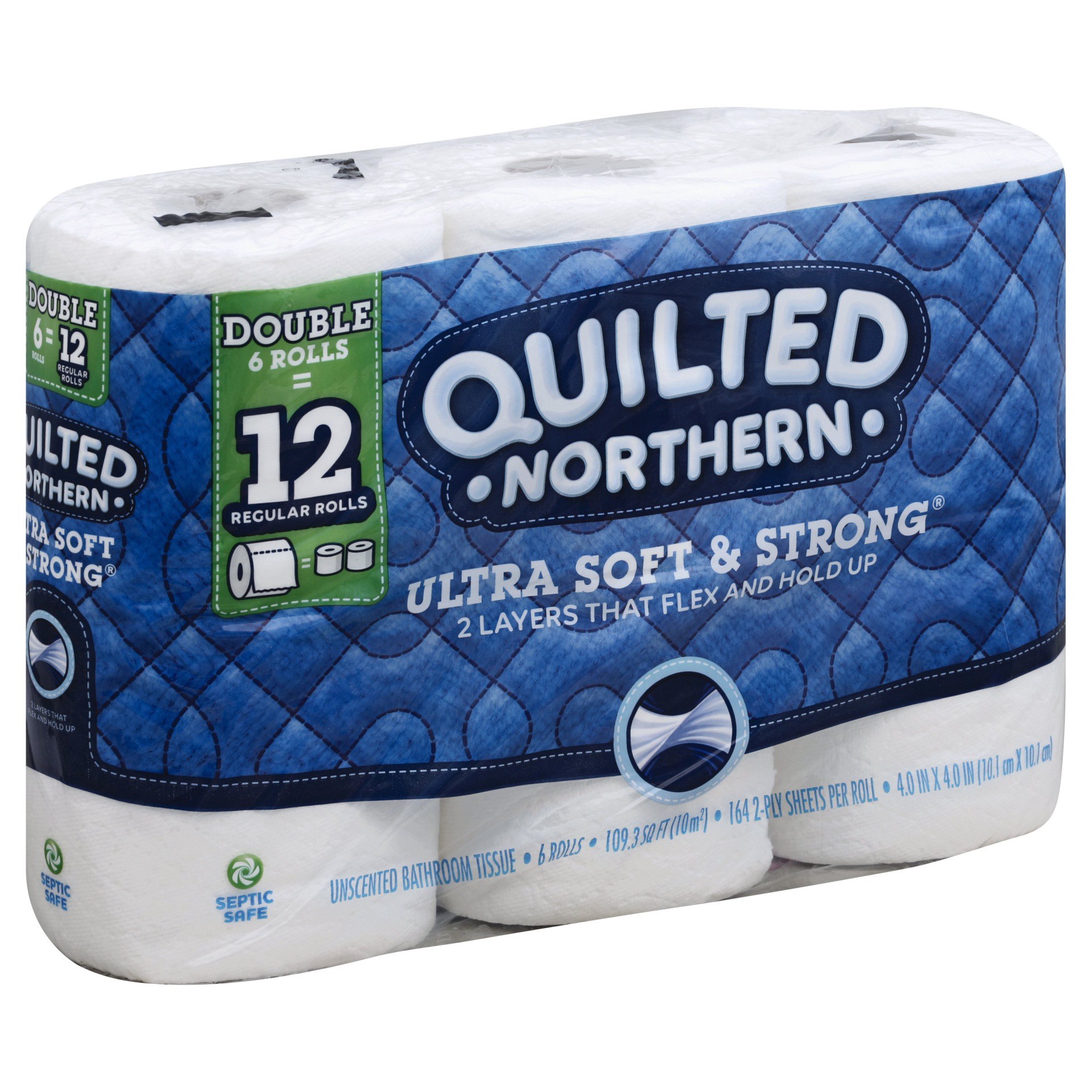 slide 1 of 8, Quilted Northern Ultra Soft & Strong Toilet Paper, Double Rolls, 6 ct