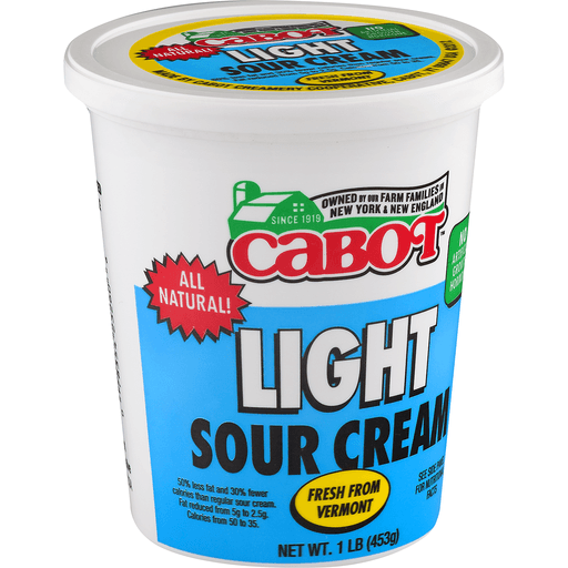 slide 2 of 8, Cabot Sour Cream - Light, 1 lb