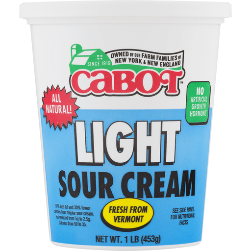 slide 4 of 8, Cabot Sour Cream - Light, 1 lb