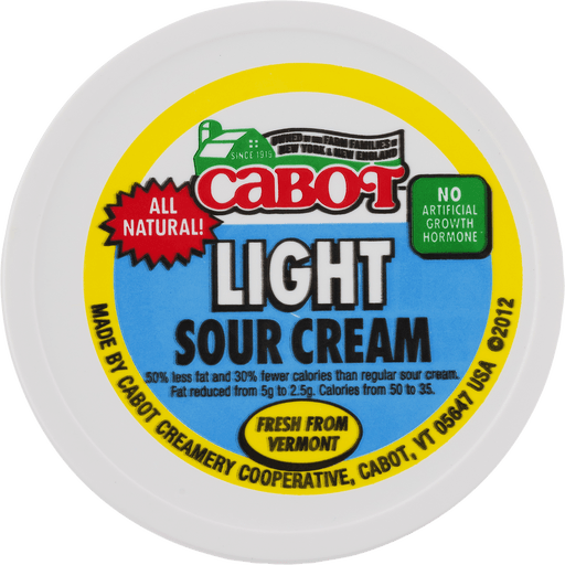 slide 8 of 8, Cabot Sour Cream - Light, 1 lb