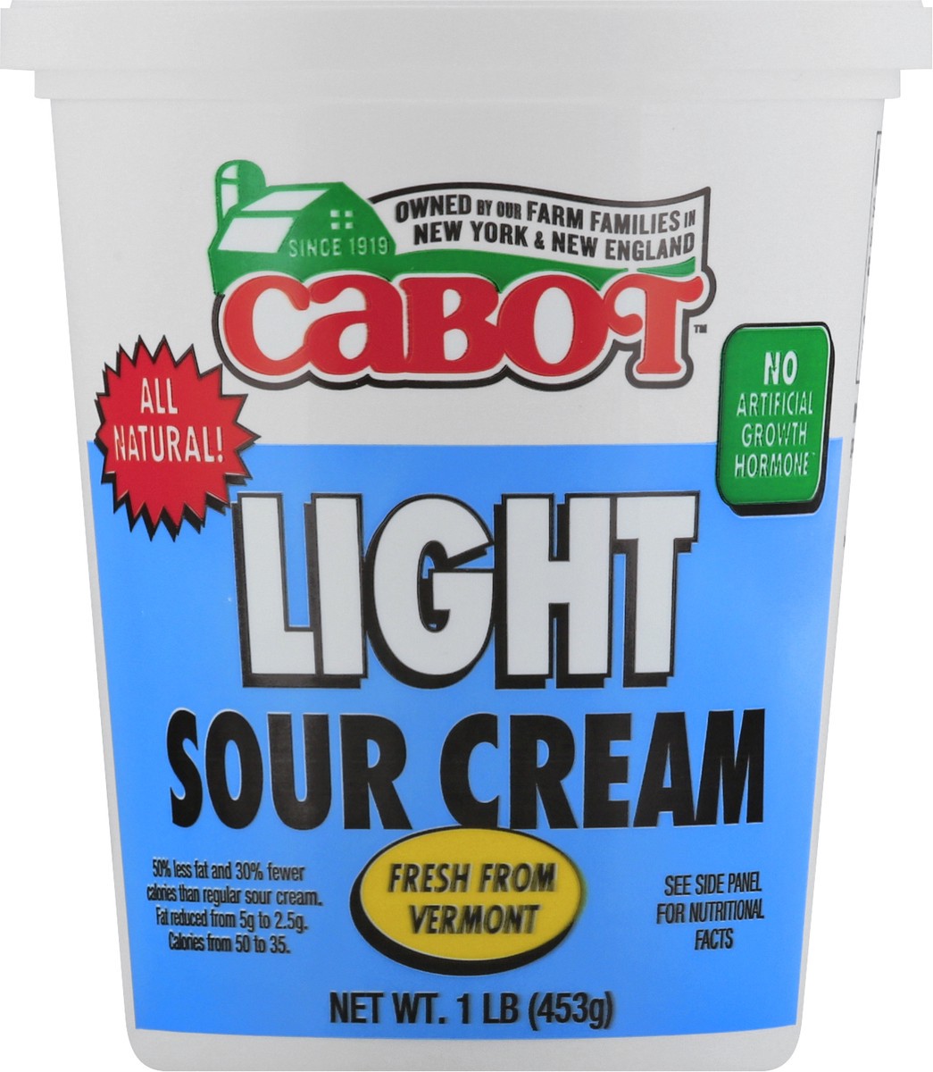 slide 9 of 10, Cabot Light Sour Cream, 1 lb
