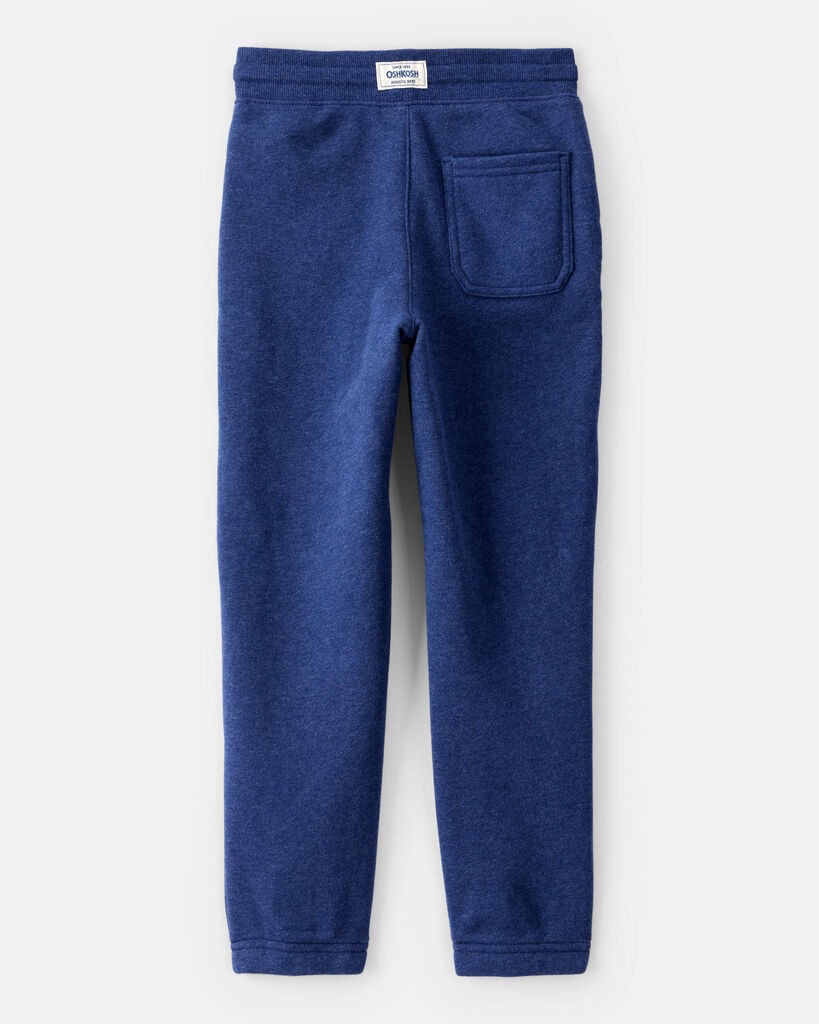 slide 3 of 3, Oshkosh Boys Solid Fleece Drawstring Joggers - Blue Blue 8, 1 ct