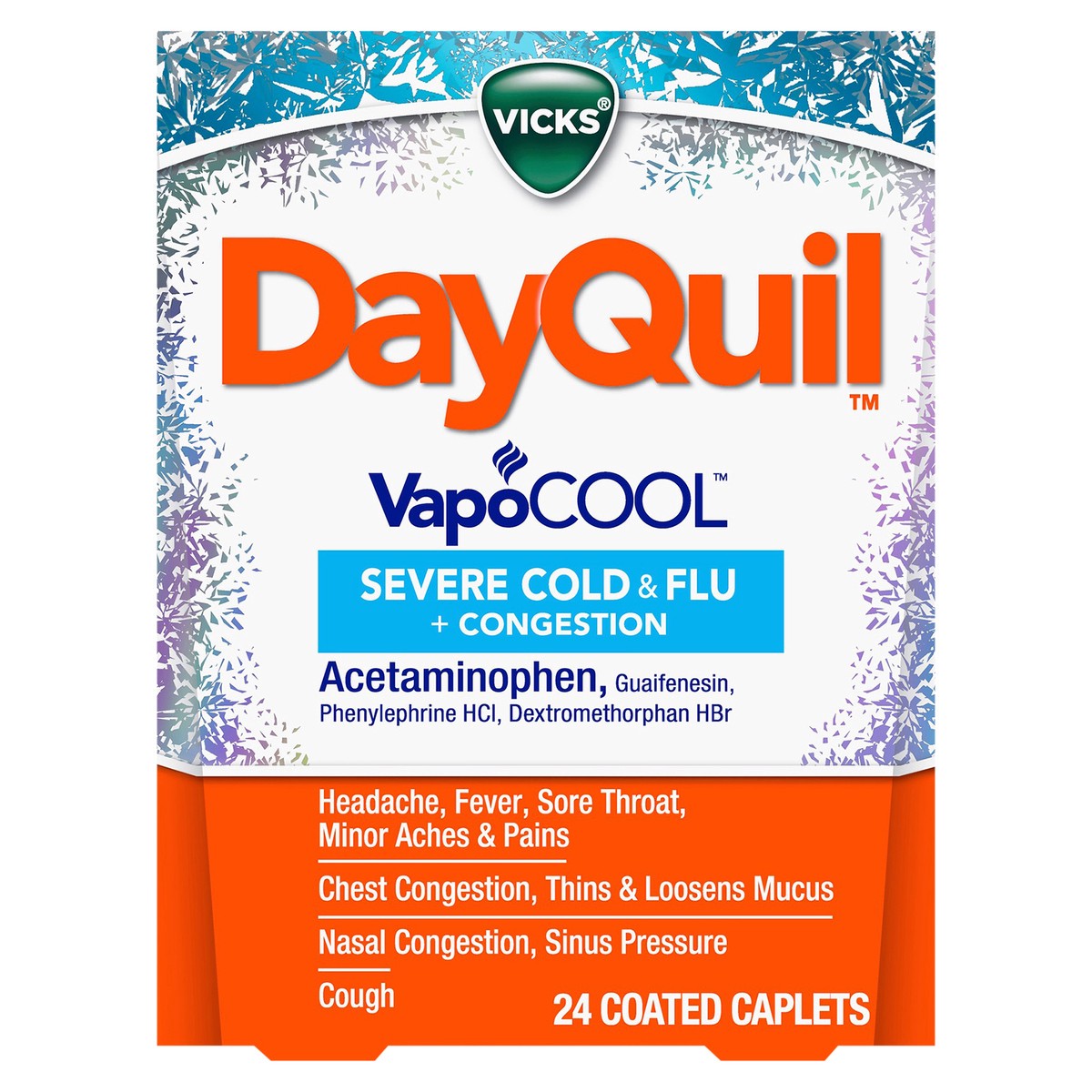 slide 6 of 7, Vicks DayQuil Severe VapoCOOL Cold & Flu Medicine Caplets - 24ct, 24 ct