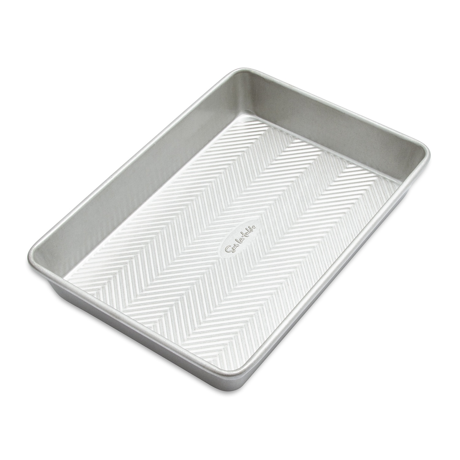 slide 1 of 1, Sur La Table Silver Classic Rectangular Cake Pan, 9 in x 13 in