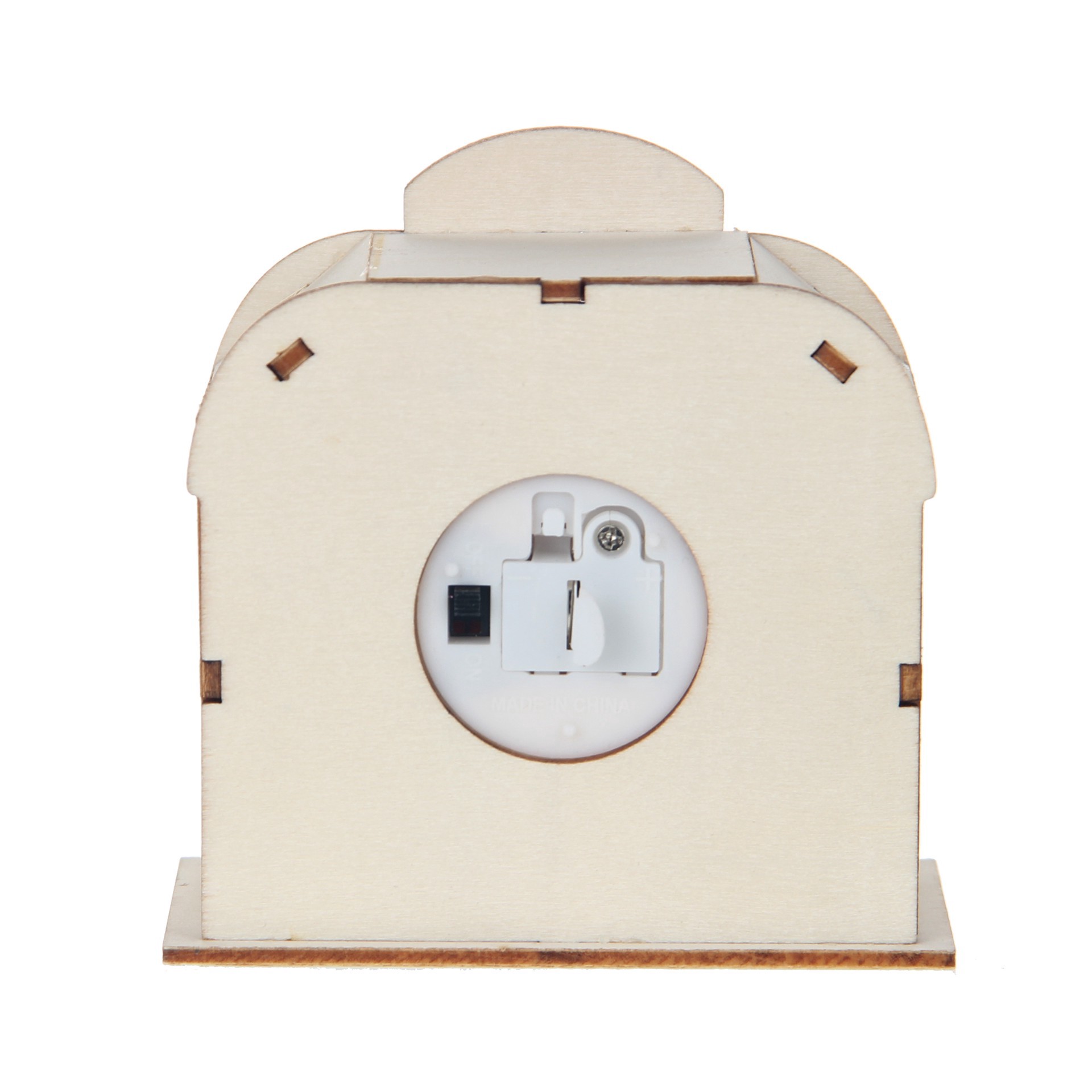 slide 5 of 5, 3.75" Unfinished Toy Store Diy Led Wood Decor By Make Market, 3.75 in