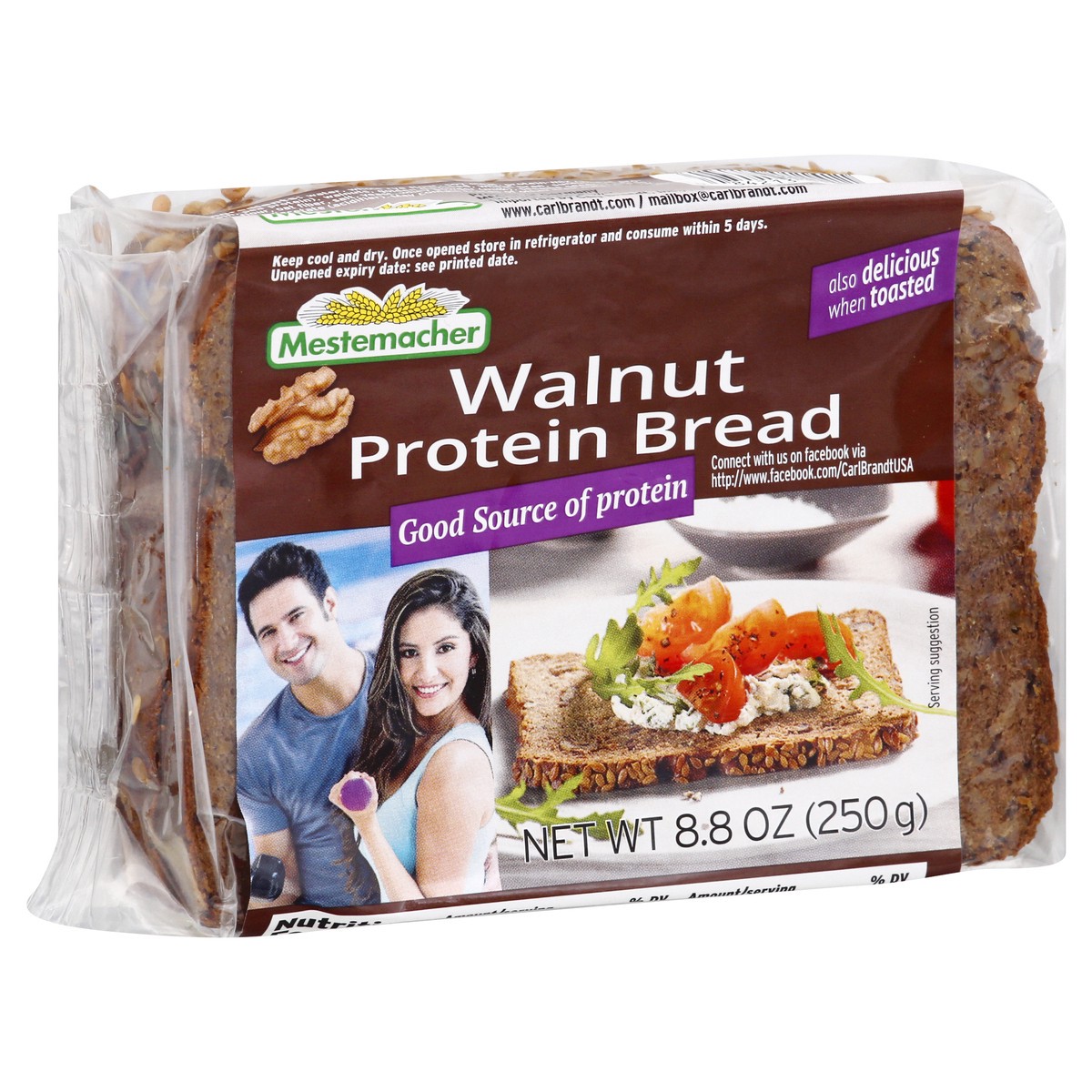 slide 6 of 10, Mestemacher Protein Bread 8.8 oz, 8.8 oz