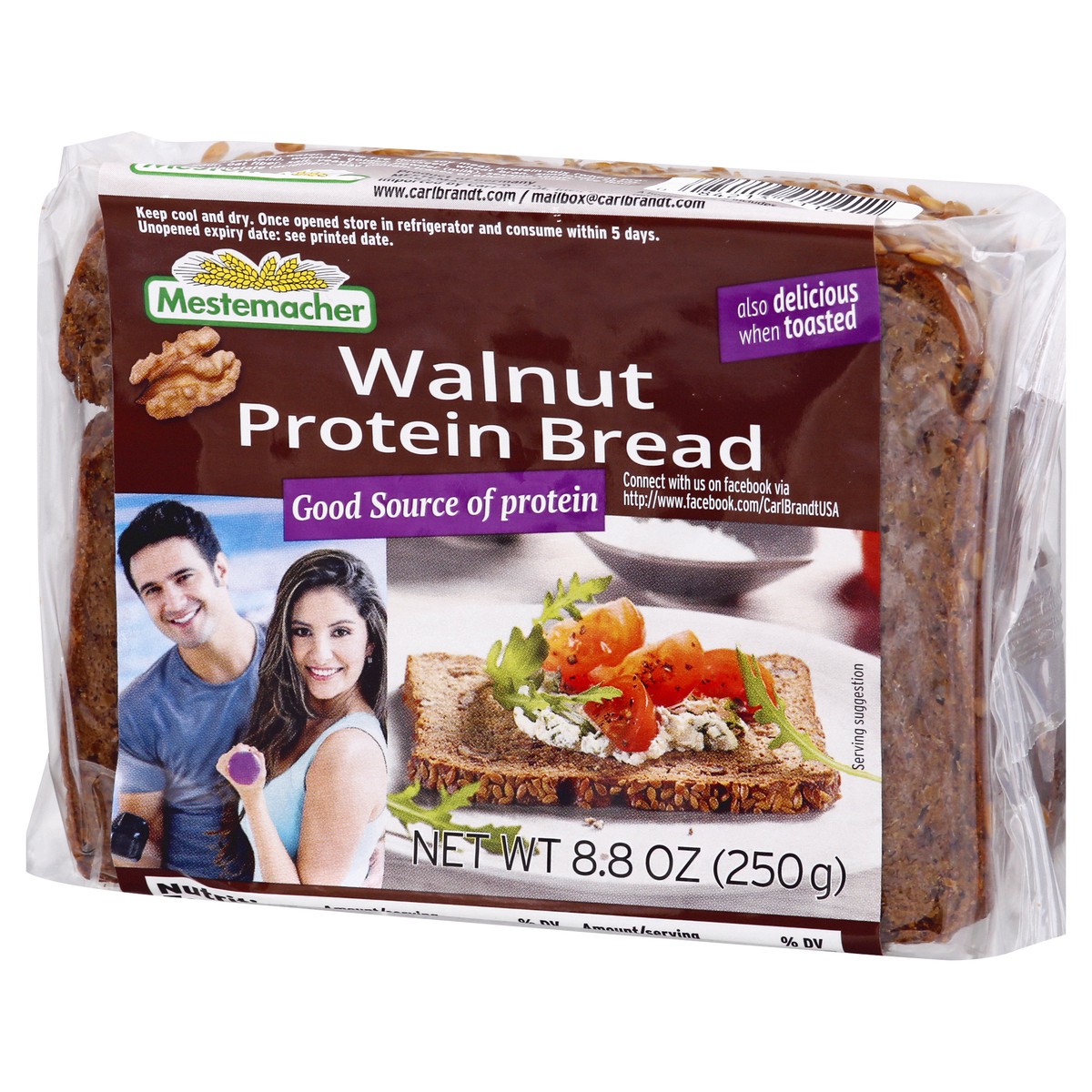 slide 10 of 10, Mestemacher Protein Bread 8.8 oz, 8.8 oz