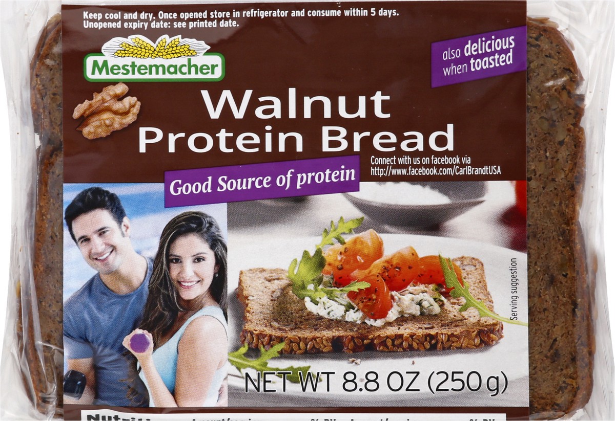slide 4 of 10, Mestemacher Protein Bread 8.8 oz, 8.8 oz