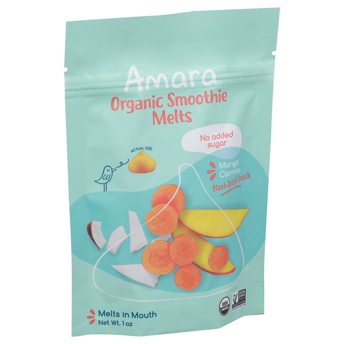 slide 8 of 11, Amara Organic Mango Carrots Smoothie Melts 1 oz, 1 oz