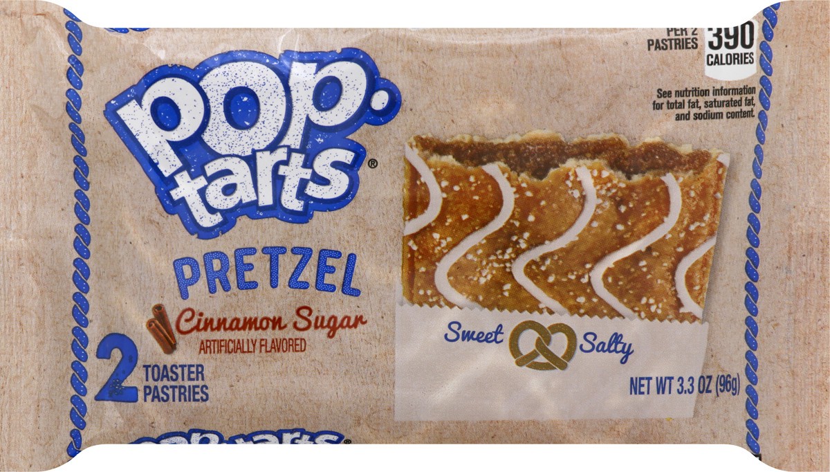 slide 4 of 8, Pop-Tarts Pretzel Toaster Pastries Cinnamon Sugar Drizzle, 3.3 oz, 3.3 oz