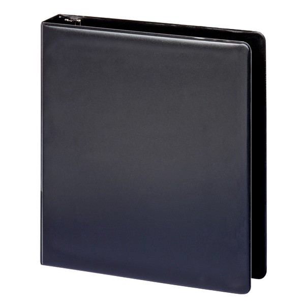 slide 5 of 5, Office Depot Brand Nonstick Round-Ring Binder, 1 1/2'' Rings, 64% Recycled, Black, 1 ct