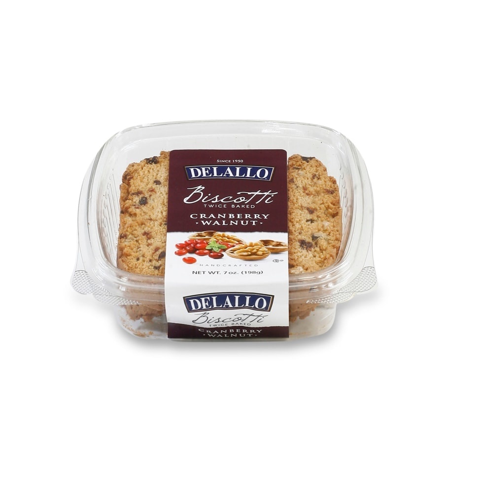 slide 1 of 1, DeLallo Cranberry Walnut Biscotti, 7 oz