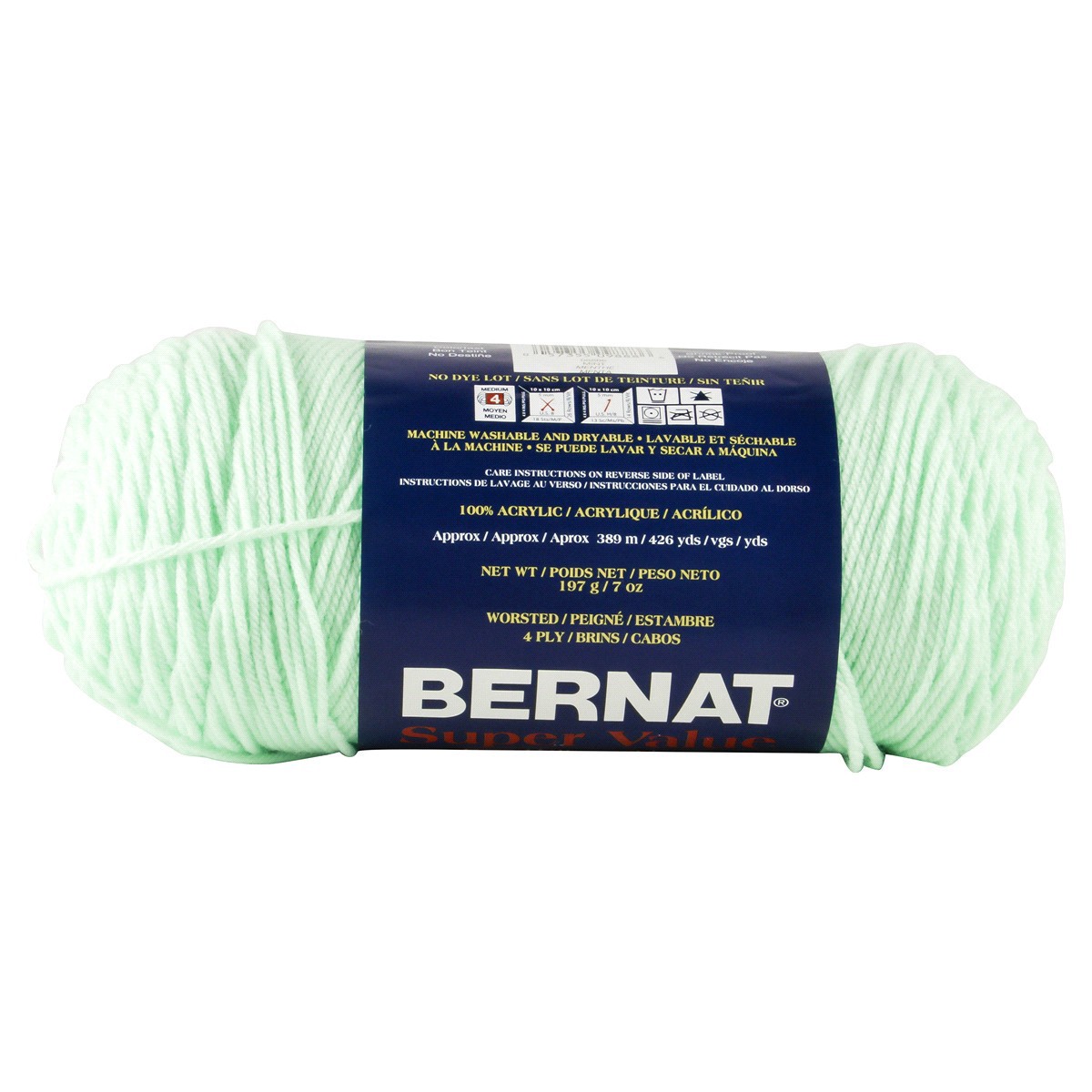 slide 4 of 4, Bernat Super Value Yarn - Mint, 1 ct