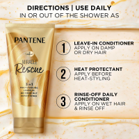 slide 26 of 29, Pantene 3in1 Multi-Tasking Leave-in or Rinse Out Conditioner, Moisturizes, Protects from Heat, Prevents Frizz, Detangles, 6.0 OZ, 6 fl oz